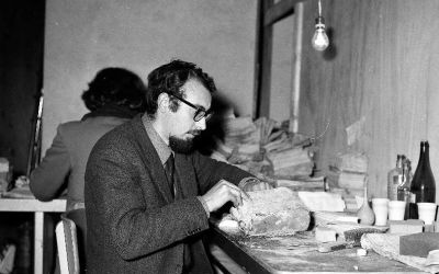Maurizio Copedé durante le prime fasi di valutazione dei danni