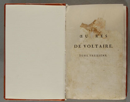 dopo il restauro - Voltaire. Lettres mêlées de vers / Voltaire. - Paris : Imprimerie Stoupe, 1792