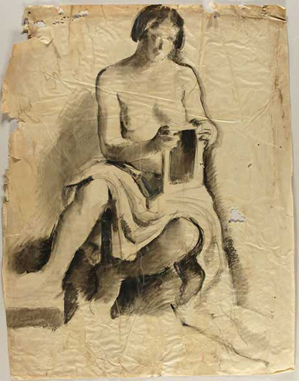 Prima del restauro - Acquarello su carta lucido di Gianni Vagnetti