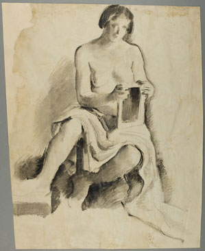 Dopo il restauro - Acquarello su carta lucido di Gianni Vagnetti