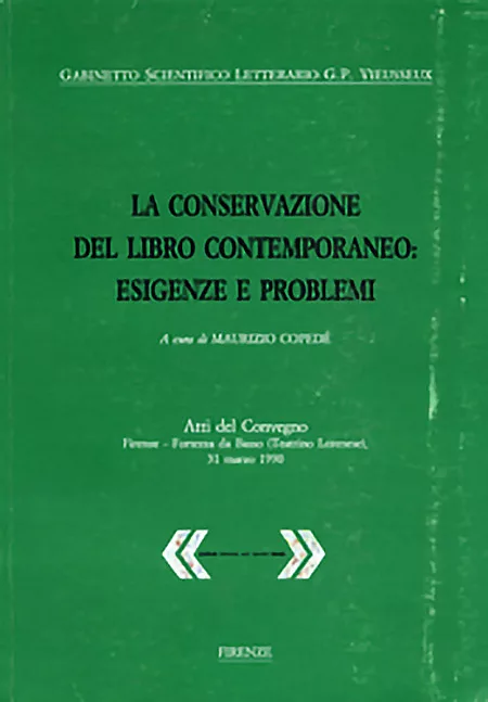 La conservazione del libro contemporaneo: esigenze e problemi