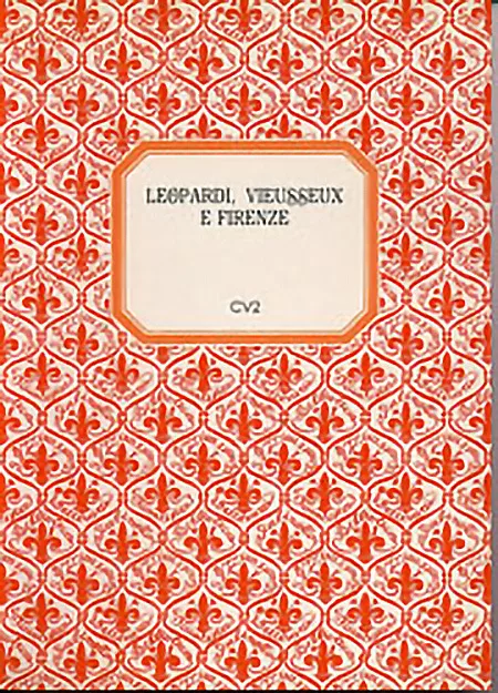 Leopardi, Vieusseux e Firenze