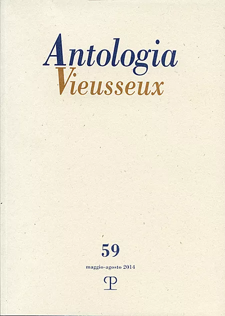 Antologia Vieusseux N. 59, maggio-agosto 2014