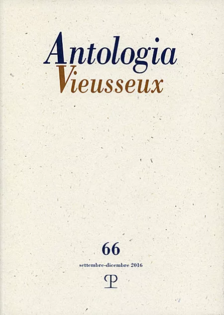 Antologia Vieusseux N. 66, settembre-dicembre 2016