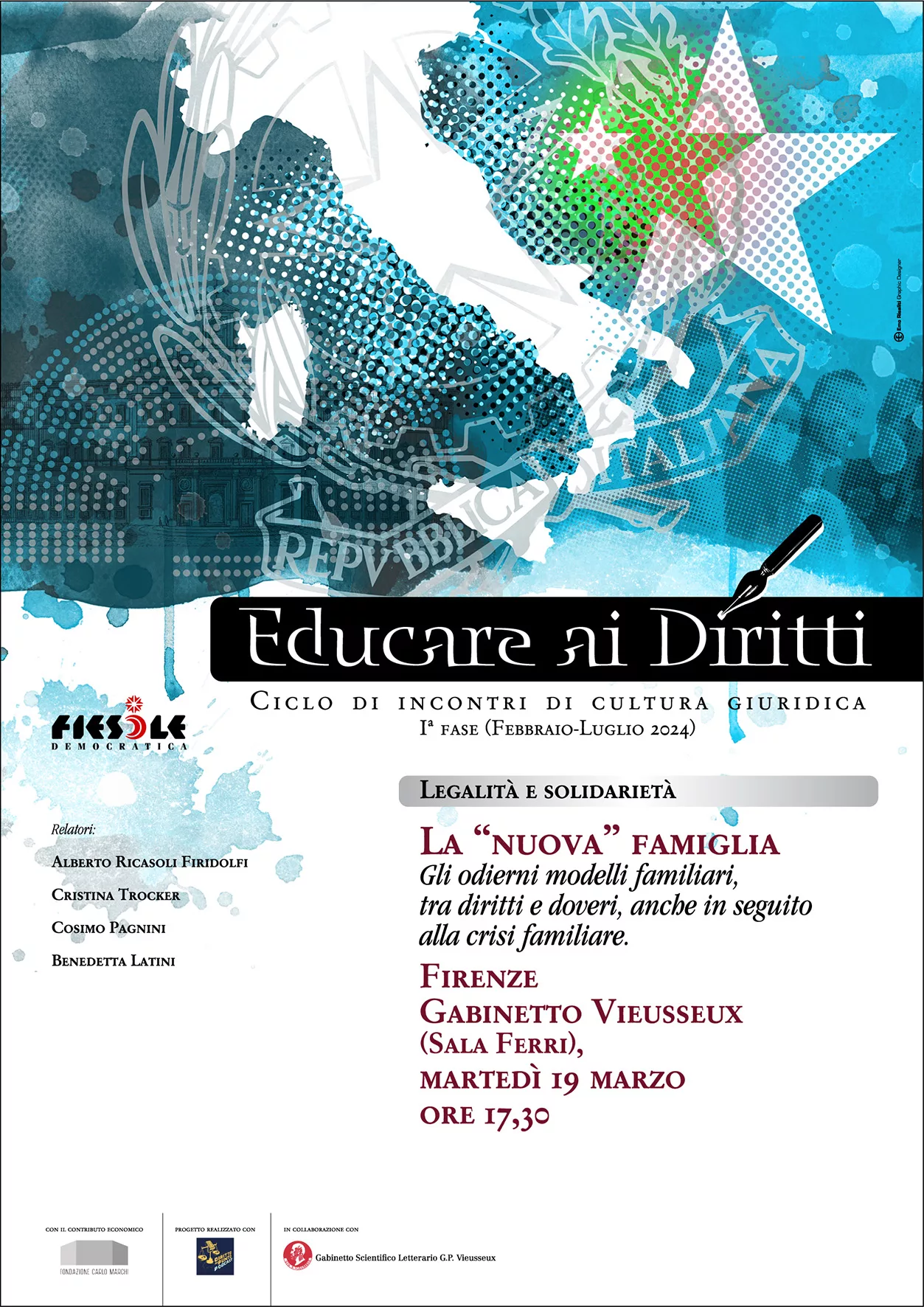 locandina "educare ai diritti - la nuova famiglia"