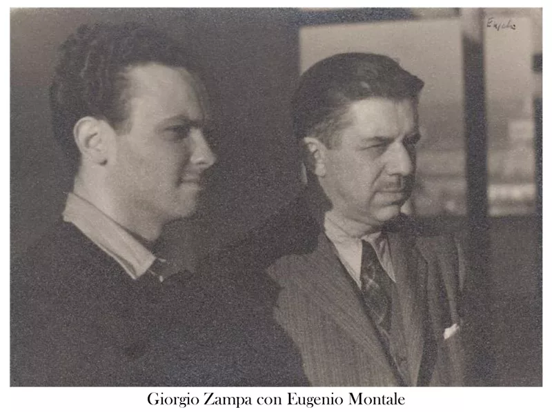 fotografia di Giorgio Zampa con Eugenio Montale
