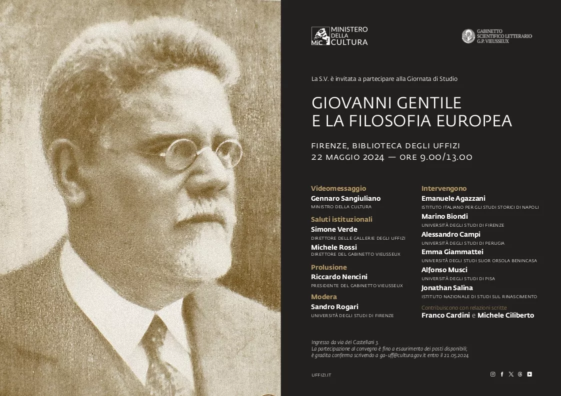 PROGRAMMA INVITO CONVEGNO GIOVANNI GENTILE E LA FILOSOFIA EUROPEA