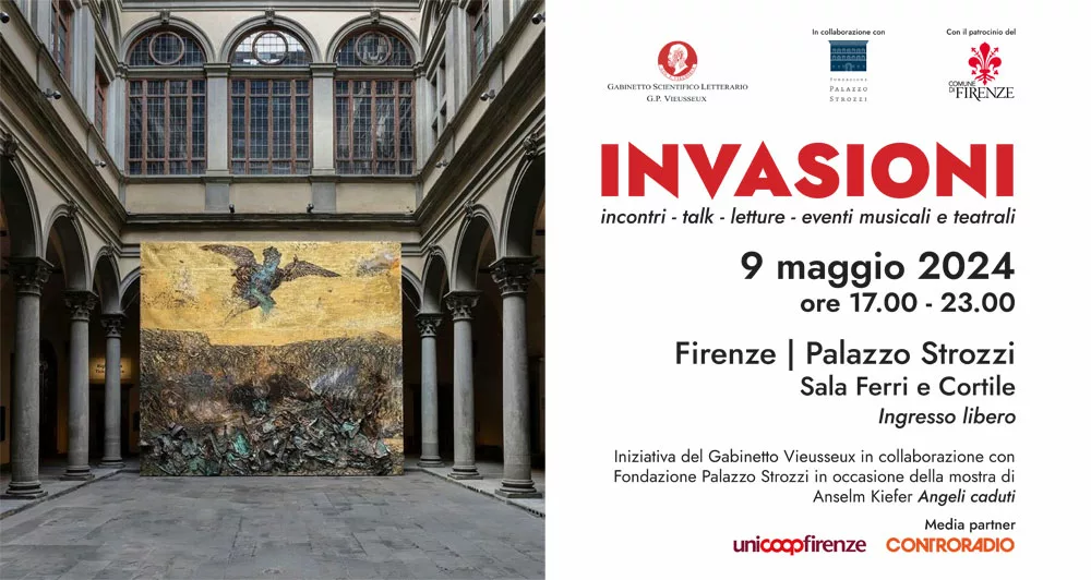 banner evento INVASIONI. incontri - talk - letture -eventi musicali e teatrali