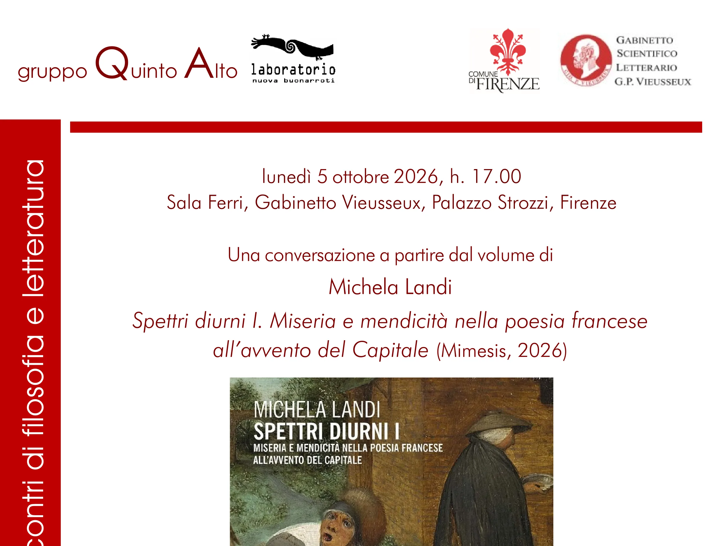 Gruppo Quinto Alto | Spettri diurni I. Miseria e mendicità nella poesia francese all’avvento del Capitale (Mimesi s,2026)