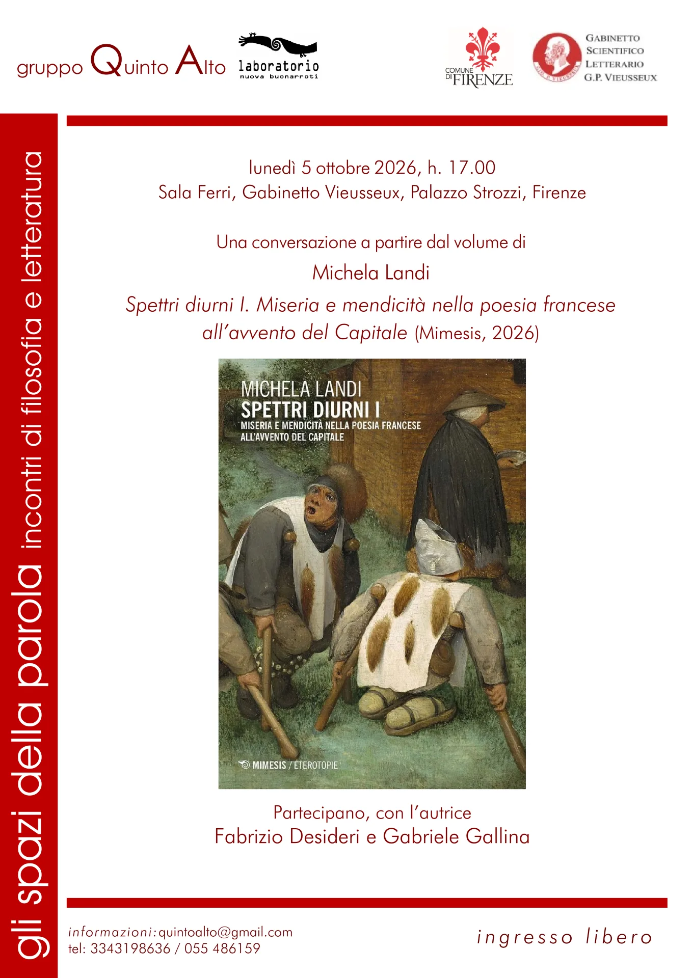 Gruppo Quinto Alto | Spettri diurni I. Miseria e mendicità nella poesia francese all’avvento del Capitale (Mimesi s,2026)