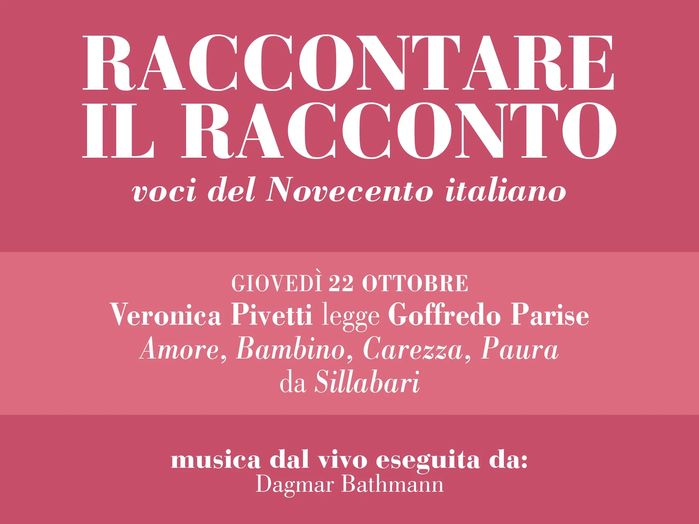 Raccontare il racconto. Voci del Novecento italiano | Veronica Pivetti legge Goffredo Parise