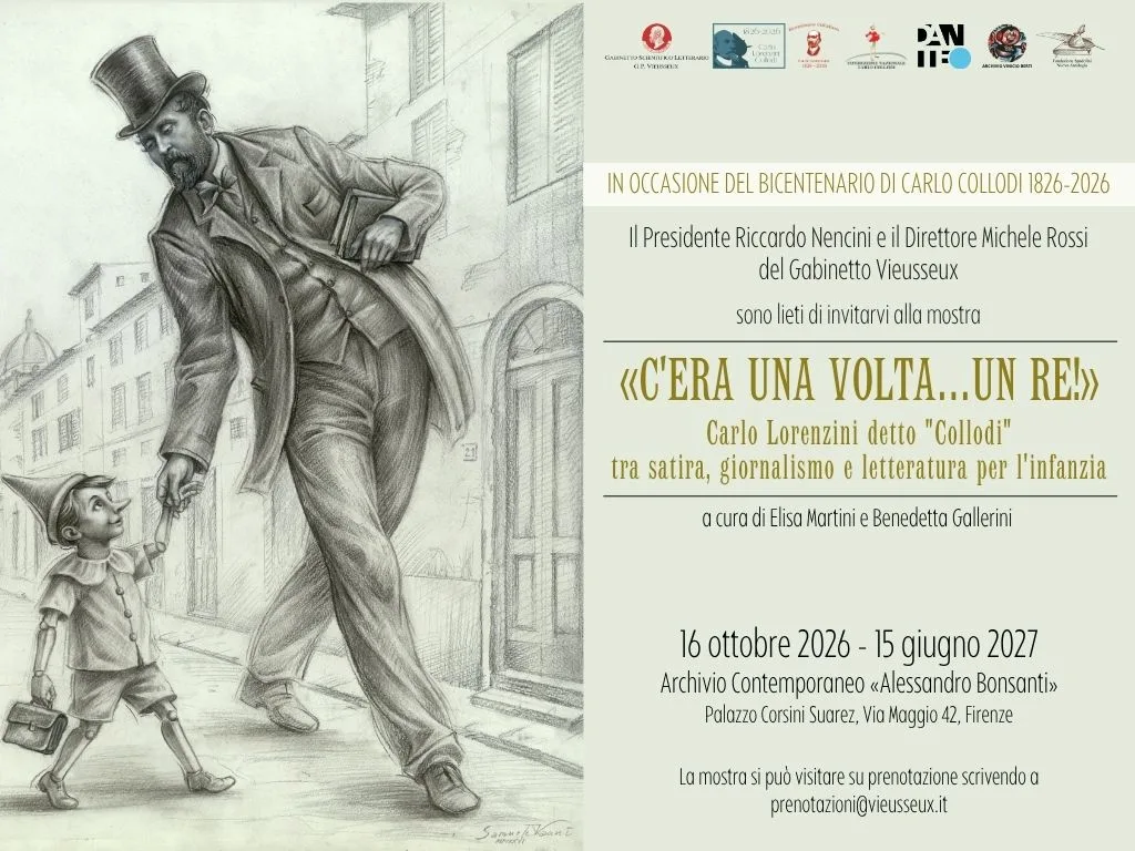 &ldquo;C&rsquo;era una volta&hellip; Un Re!&rdquo; - Carlo Lorenzini detto &ldquo;Collodi&rdquo; tra satira, giornalismo e letteratura per l&rsquo;infanzia | Mostra
